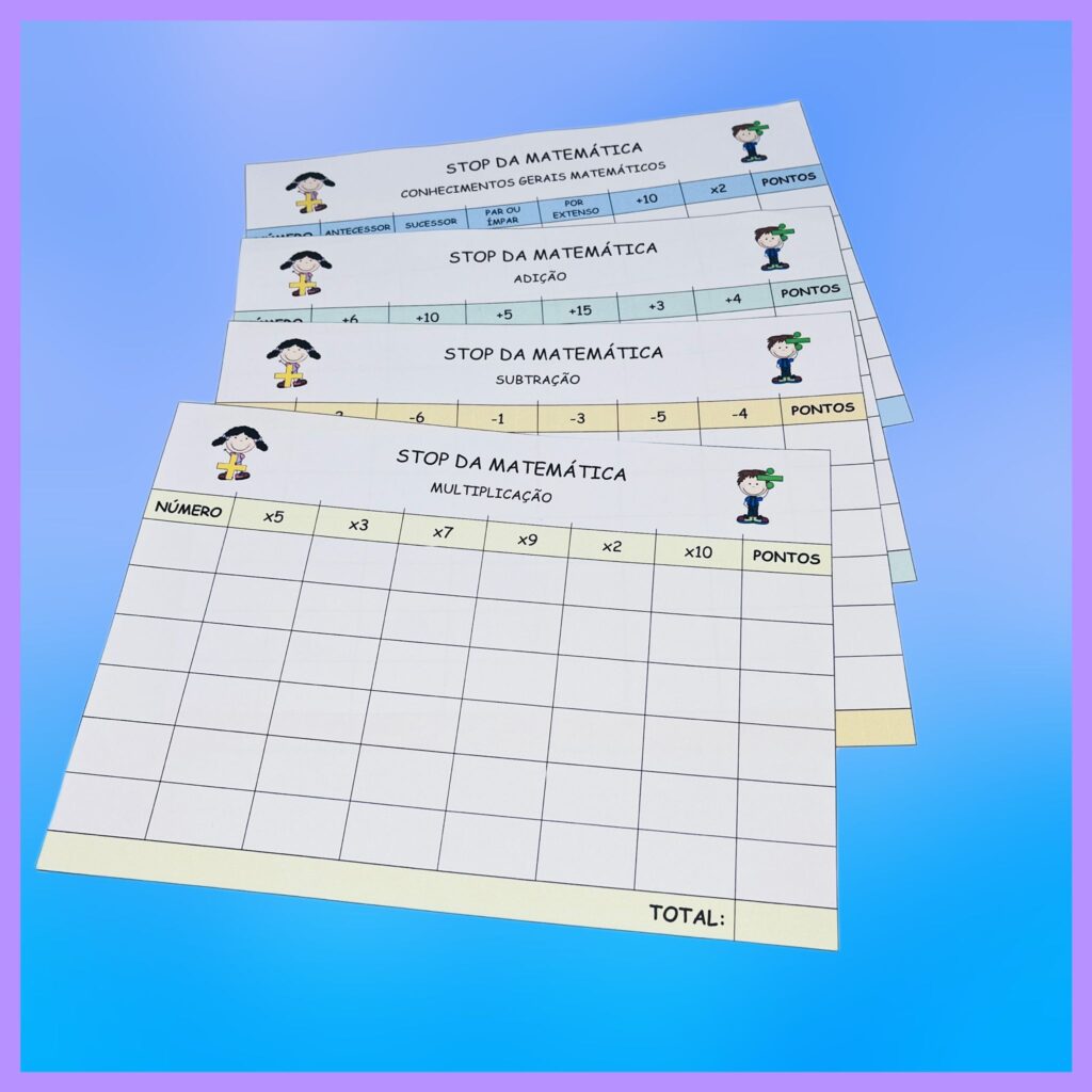 Mundo Da Pedagogia - Stop da Matemática 🔢 Jogo divertido